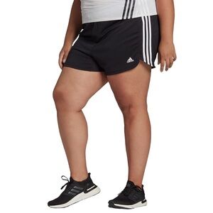 adidas Women's Plus Size 3-Stripe Pacer Knit Shorts - 2X